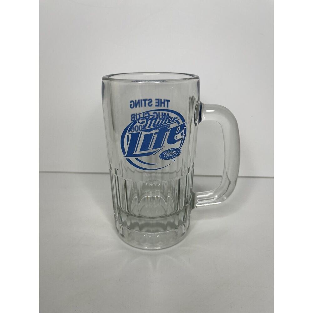 Vintage‎ MILLER LITE Beer Glass Mug The Sting Mug Club 2005/2006